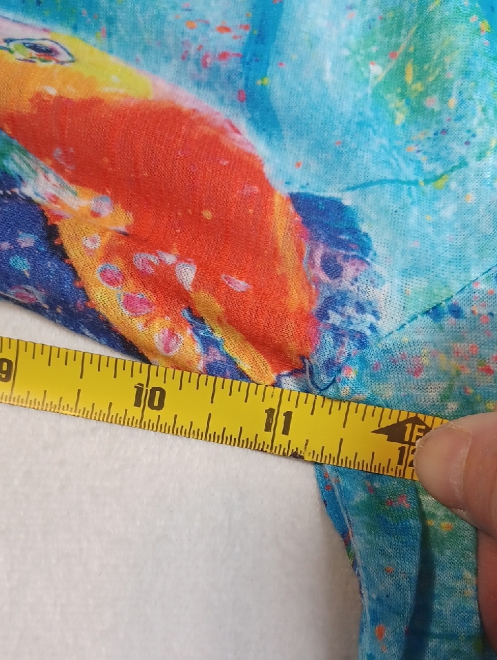 leoma lovegrove fish print asymmetrical tunic top medium coastal artwear beachy - Picture 9 of 13